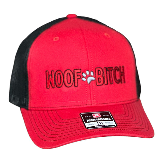 GHC's Embroidered Woof Bitch Richardson 112/ Black/Red