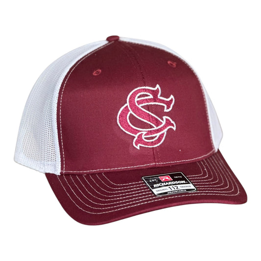 GHC's Embroidered "SC" Gamecocks Snapback Richardson 112 Burgandy/White
