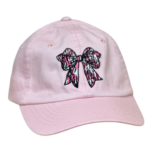YOUTH Georgia Hat Company's Embroidered "Bottomland Bow" Yupoong/Soft Pink