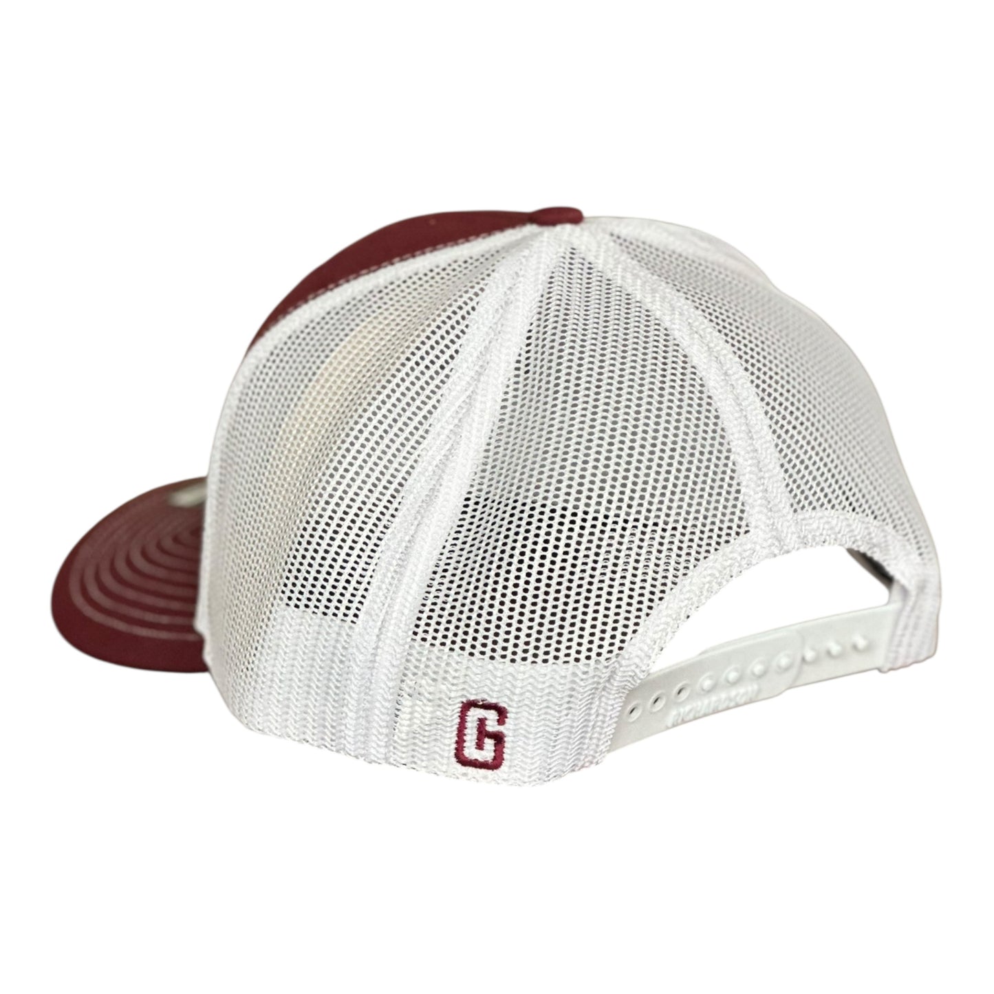 GHC's Embroidered "SC" Gamecock Snapback Richardson 112 Burgandy/White