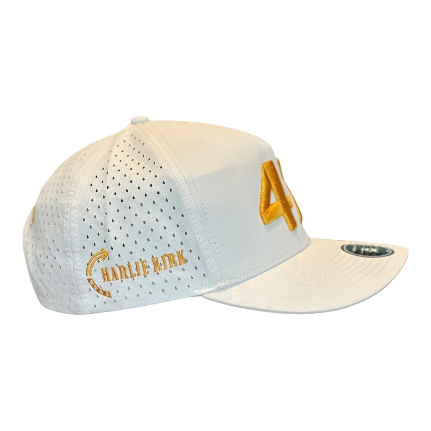 GHC's Charlie Kirk "47"/Zapped Blackhawk/White w/Trump Gold Detail