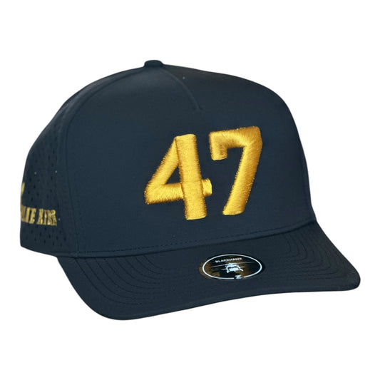 XL Zapped Blackhawk GHC's Charlie Kirk "47"/ Black w/Trump Gold Detail