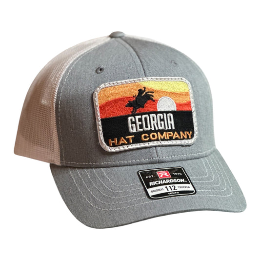 YOUTH- GHC's Patch Hat "Bull Rider" Richardson 112 Grey/White