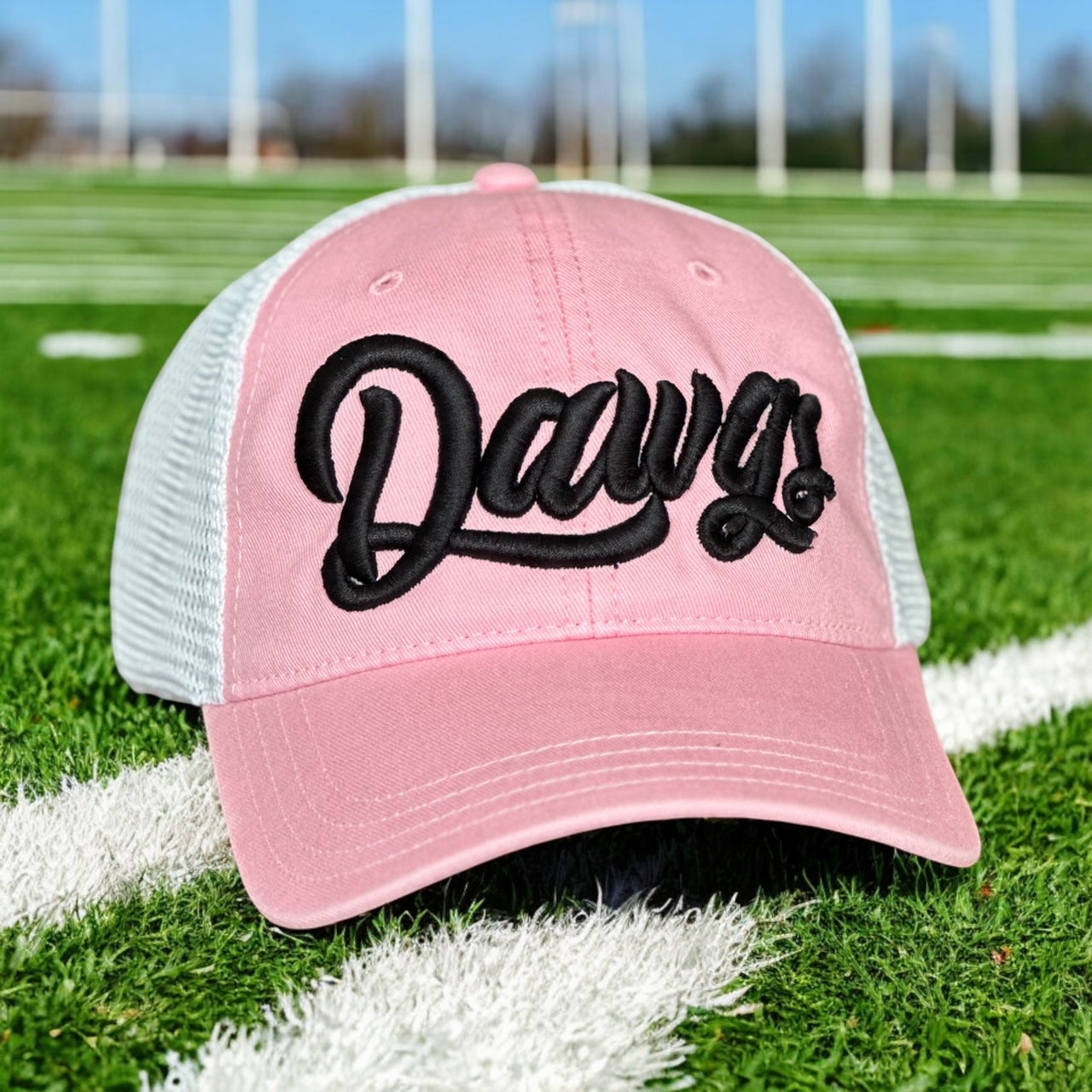 GHC's 3D Embroidered "DAWGS" Richardson 111 Dad Hat/ PINK