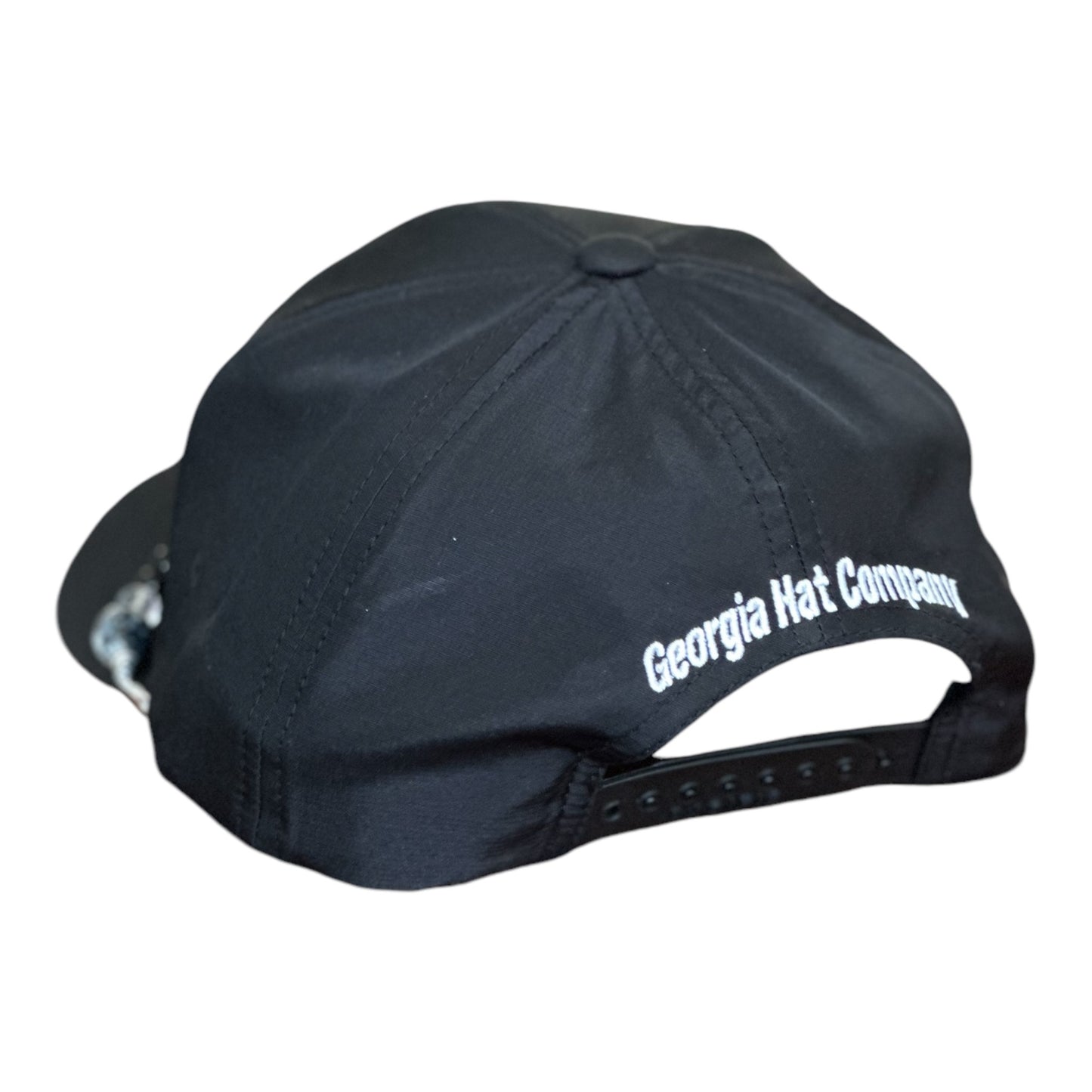 Georgia Hat Company's Custom 3D PUFF Embroidered and Jeweled "DAWGS" Water Repellent Cap/ Black