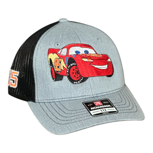 YOUTH- GHC's Embroidered Lightning McQueen Richardson 112 Heather Grey/Black