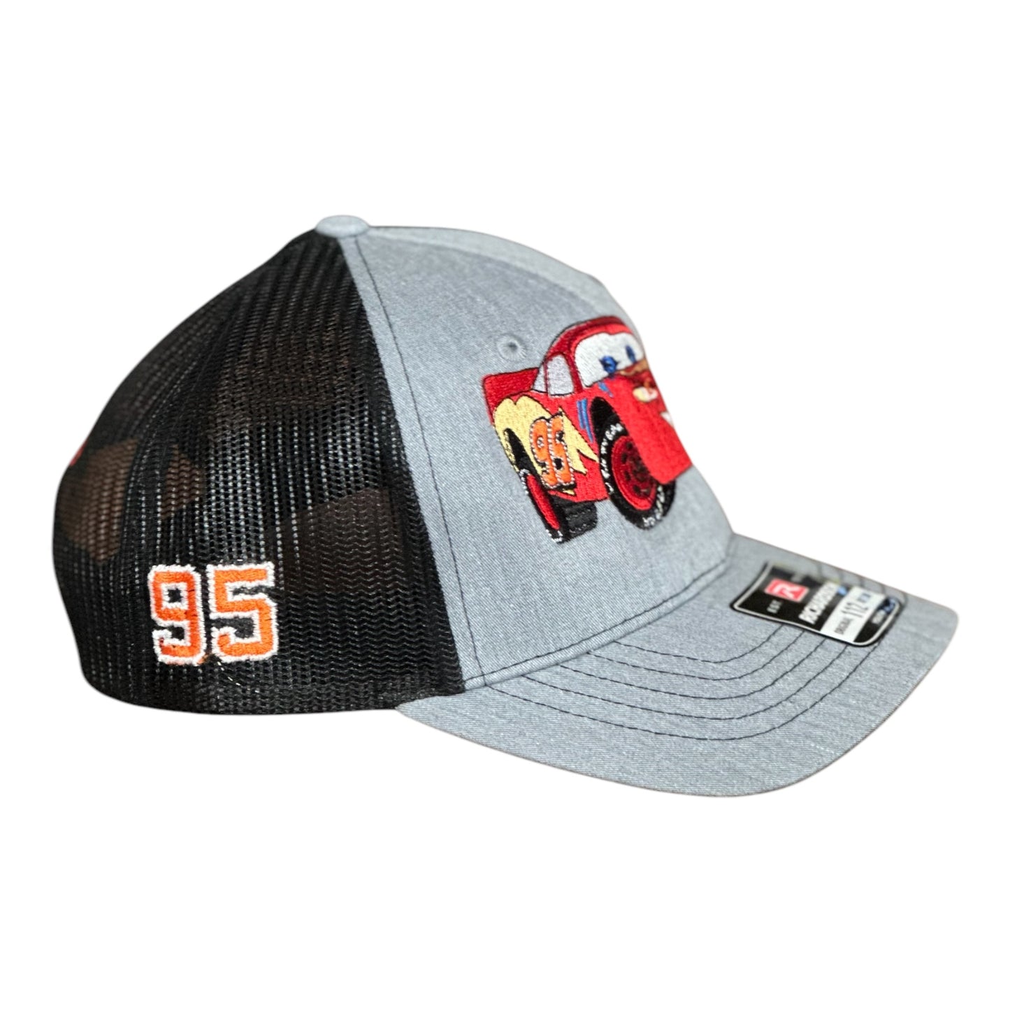 YOUTH- GHC's Embroidered Lightning McQueen Richardson 112 Heather Grey/Black