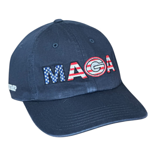 GHC's "MAGA" Stars and Stripes Hat Richardson 320 Chino Cloth/Navy