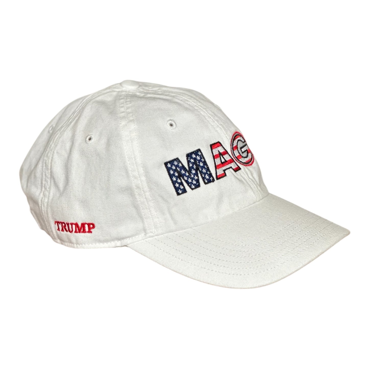 GHC's "MAGA" Stars and Stripes Hat Richardson 320 Chino Cloth/White