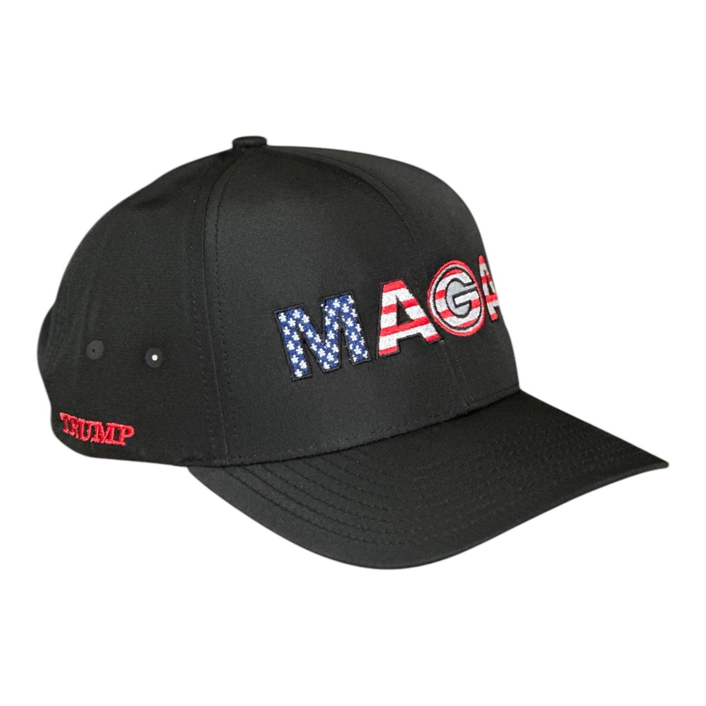 GHC's Embroidered "MAGA" Stars and Stripes Water Repellent Cap/ Black