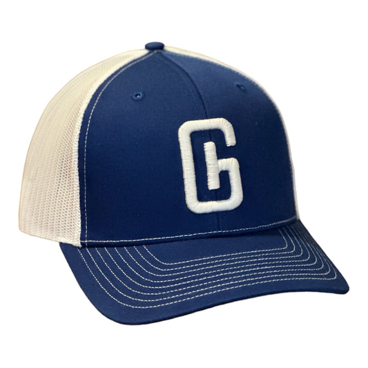 3-D Embroidered Georgia Hat Company Logo Richardson 112 Blue/White