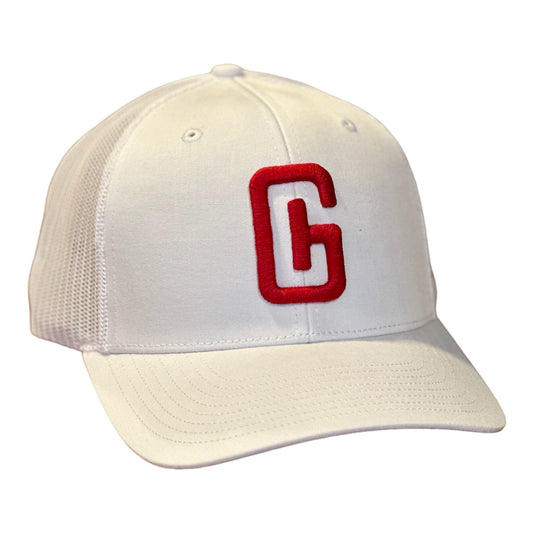 3-D Red Embroidered Georgia Hat Co Logo Richardson 112 White/Red