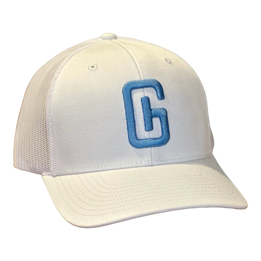 3-D Embroidered Georgia Hat Company Logo Richardson 112 White/Col Blue