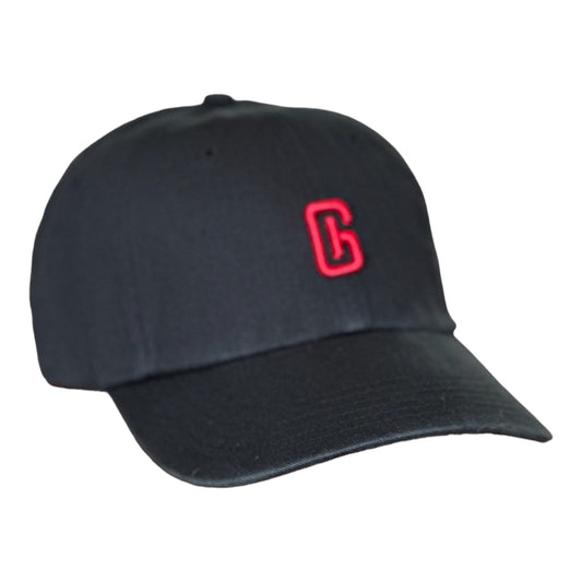 3-D EMBROIDERED R55 "DAD HAT" BLACK/RED