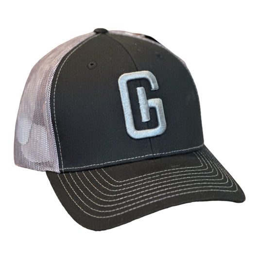 3-D Embroidered Georgia Hat Company Logo Richardson 112 Black/Grey