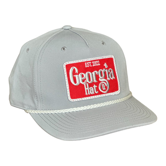 "Georgia Hat Company" Braided Richardson 258 Light Grey/White