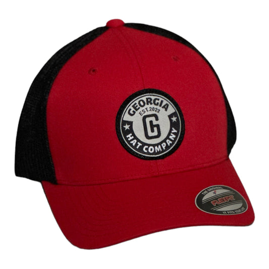 Georgia Hat Company's Logo Flex Fit Red/Black