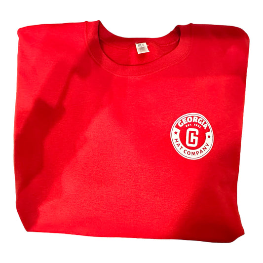 Georgia Hat Company Logo Sweatshirt Red