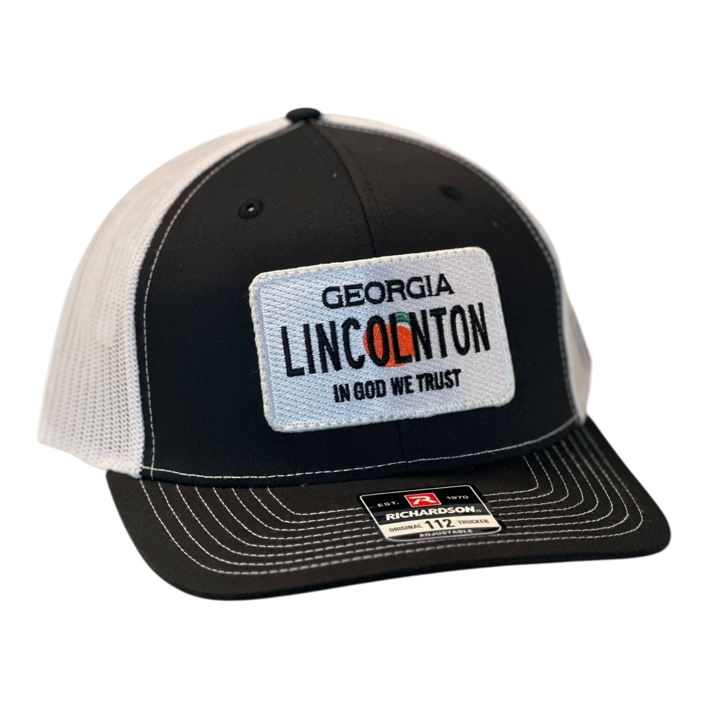 Georgia Hat Company's "Laid Back In Lincolnton" Richardson 112 Blk/Wh
