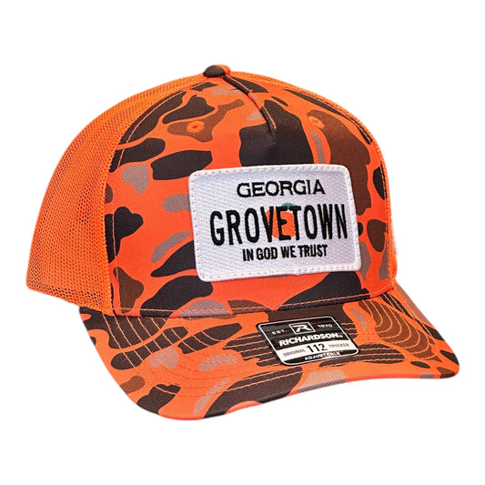 GHC's "Grovetown" Patch Hat Richardson 112PFP  Blaze Duck/Orange
