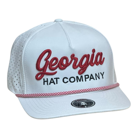 Georgia Hat Company in 3-D/Zapped Blackhawk R+  White/Red