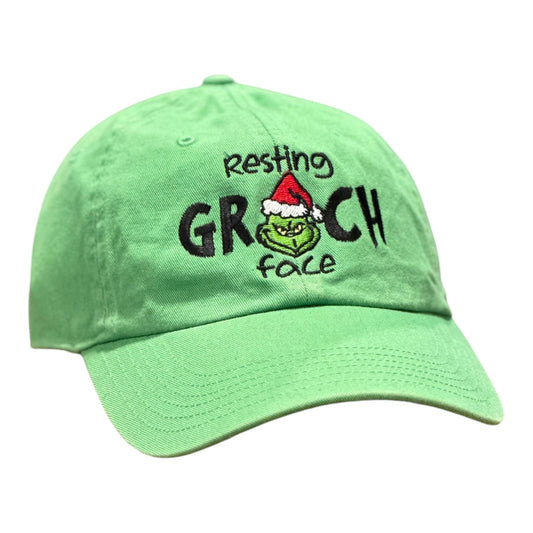 GHC's Christmas "Resting Grinch Face" Richardson 320 Chino Dad Hat/Green