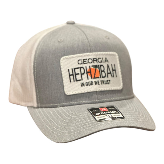GHC's "In God We Trust" HEPHZIBAH Patch Hat Richardson 112 Heather Grey/White
