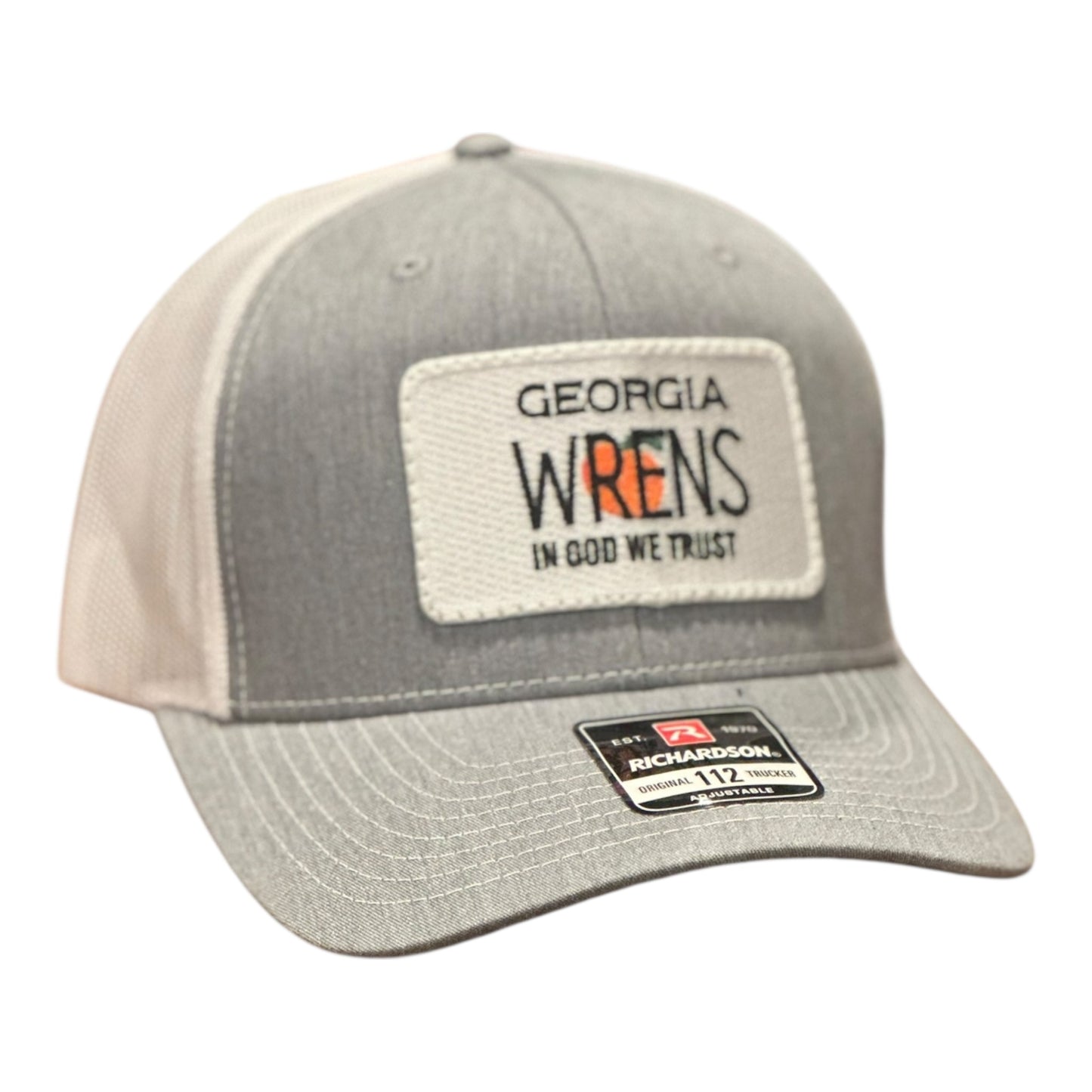 GHC's "In God We Trust" WRENS Patch Hat Richardson 112 Heather Grey/White