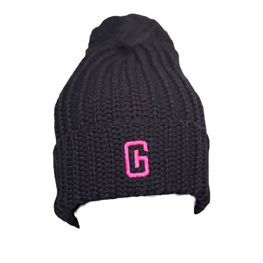 GHC's Embroidered "G" Richardson 143 Chunk Cable With Pom/Black w/Pink