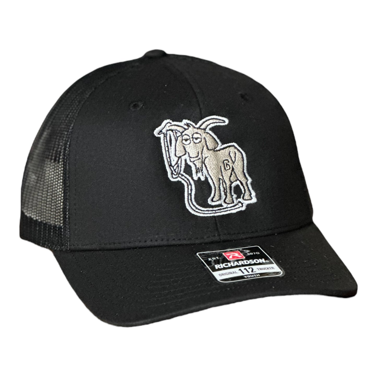 YOUTH- "The Goat" Embroidered Richardson 112 Snapback/Black