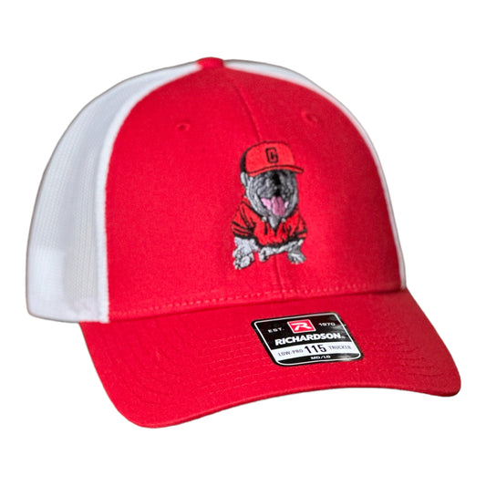 GHC's Embroidered  Bulldog Richardson 115  Red/White