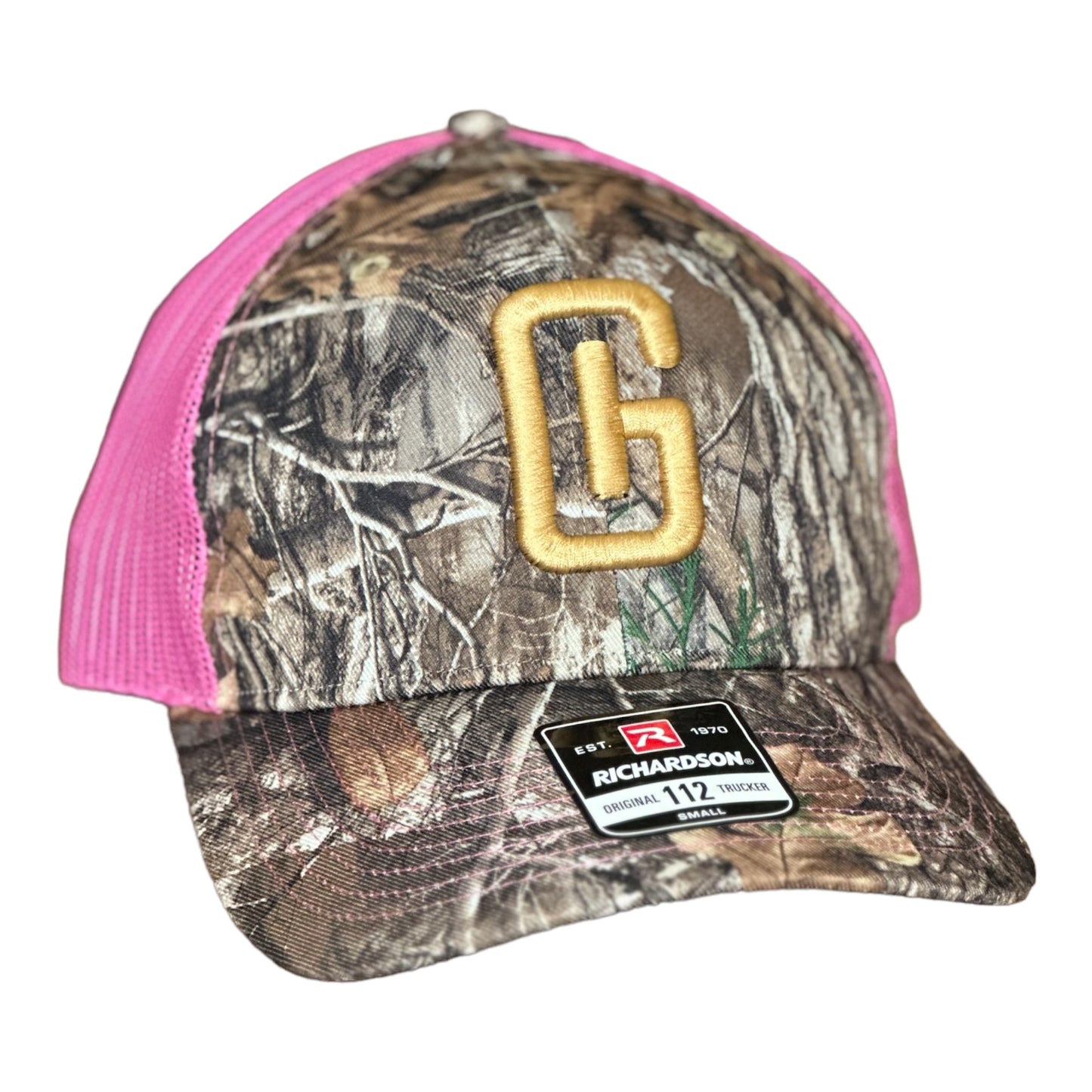 3-D Embroidered Georgia Hat Co Logo Richardson 112 Small Realtree/Pink