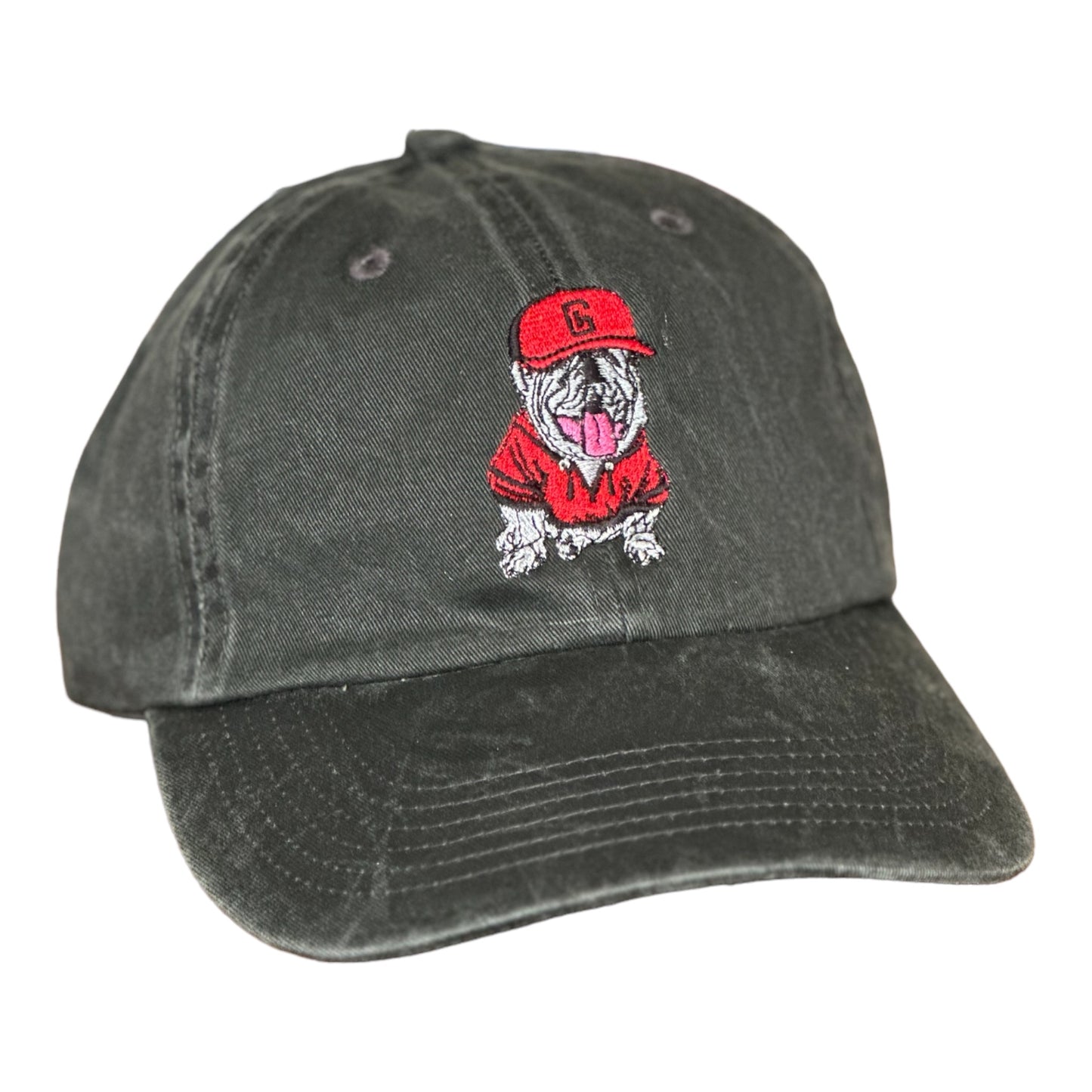 GHC's Embroidered Georgia Bulldog Chino Dad Hat Black