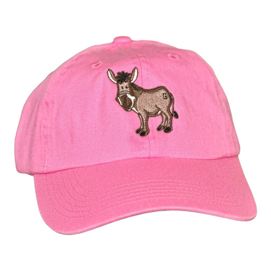 GHC's Embroidered Donkey Chino Dad Hat/ Pink