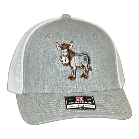 YOUTH- GHC's Embroidered "DONKEY" Richardson 112 Heather Gray/White