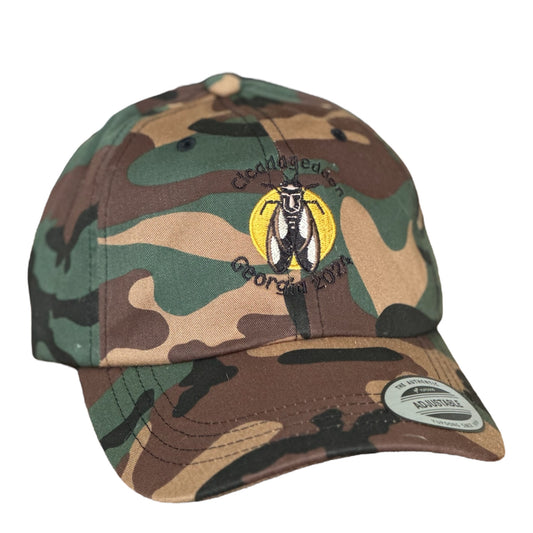 GHC's Cicadageddon 2024 Embroidered Dad Hat/Camo