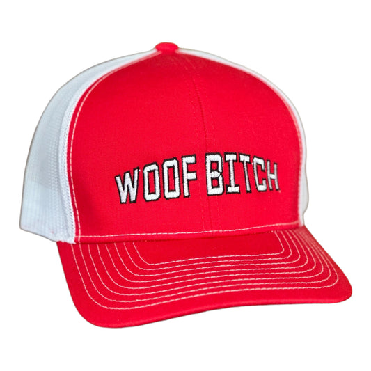 GHC's Embroidered "WOOF BITCH" Red/White