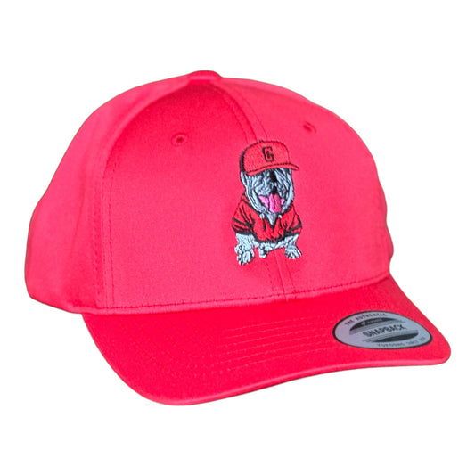 YOUTH- GHC's Embroidered Bulldog Yupoong Snapback/Red