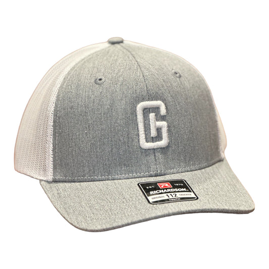 YOUTH- GHC's Logo in 3-D Puff Richardson 112 Heather Grey/White