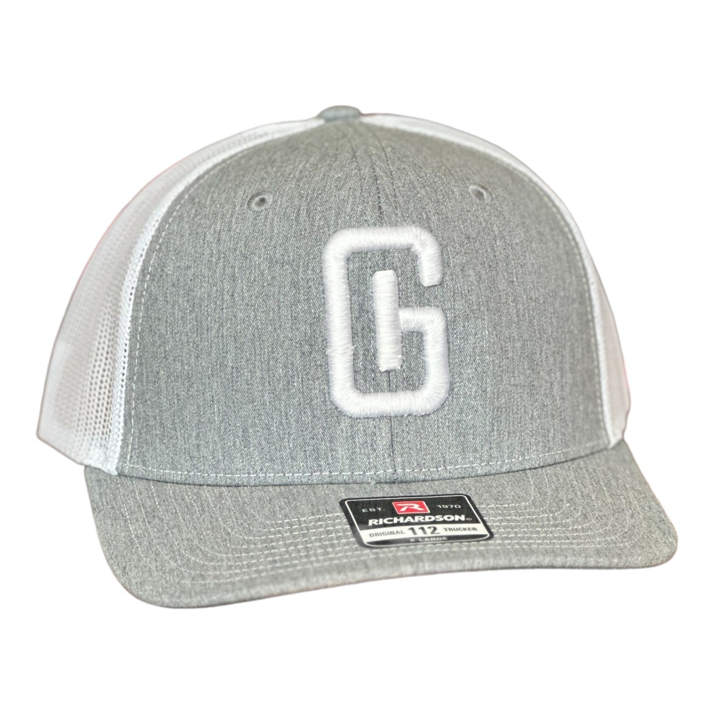 3D Puff Embroidered  GHC Logo Richardson 112-XL Heather Grey/White