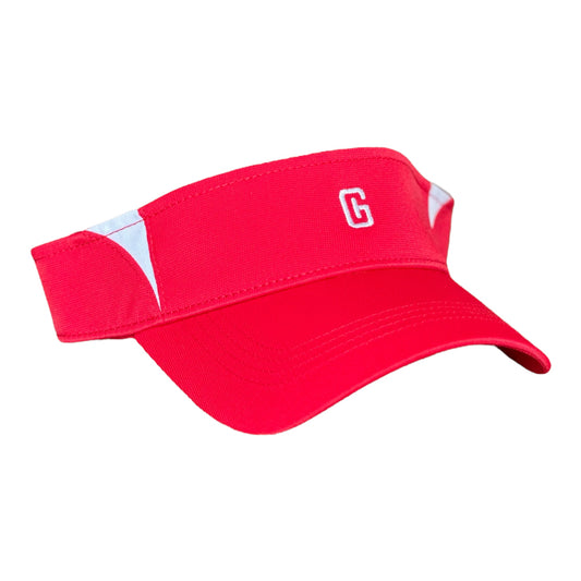 GHC Embroidered Logo Sport-Tek Dry Zone Colorblock Visor/True Red/White