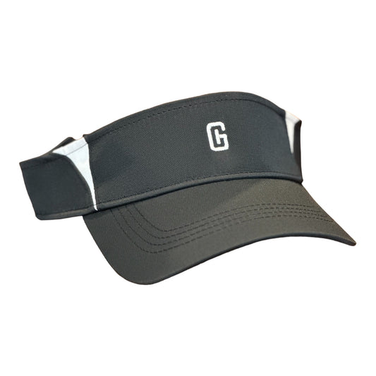 GHC Embroidered Logo Sport-Tek Dry Zone Colorblock Visor/Black/White