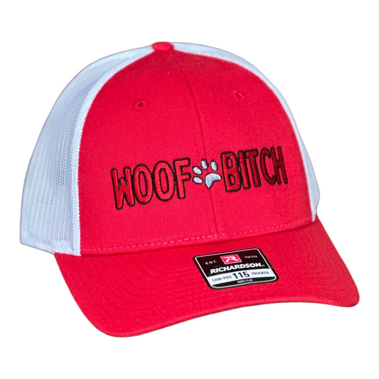 GHC's Embroidered "WOOF BITCH" Richardson 115/ Red/White