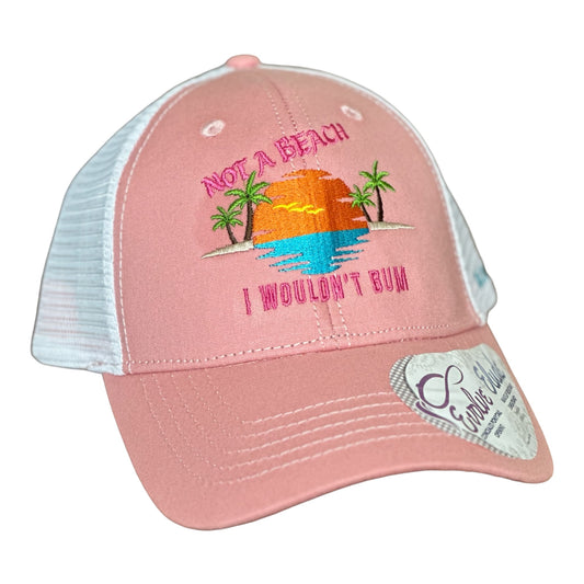 GHC'S "Some Beach" Ladies Fit Infinity Snapback Trucker/Light Pink