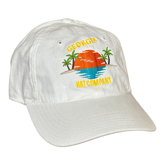 GHC's "SOME BEACH" Richardson 320 Chino Dad Hat/White