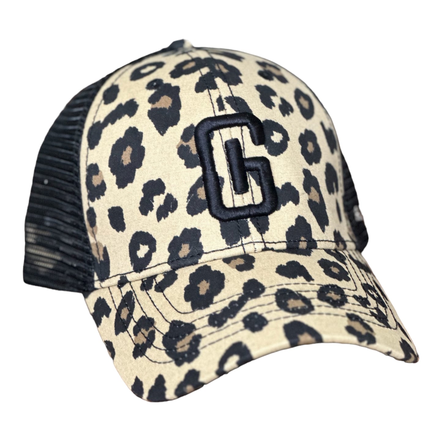 3-D Embroidered Georgia Hat Company Logo Ladies Fit Infinity Snapback Trucker/Leopard Print