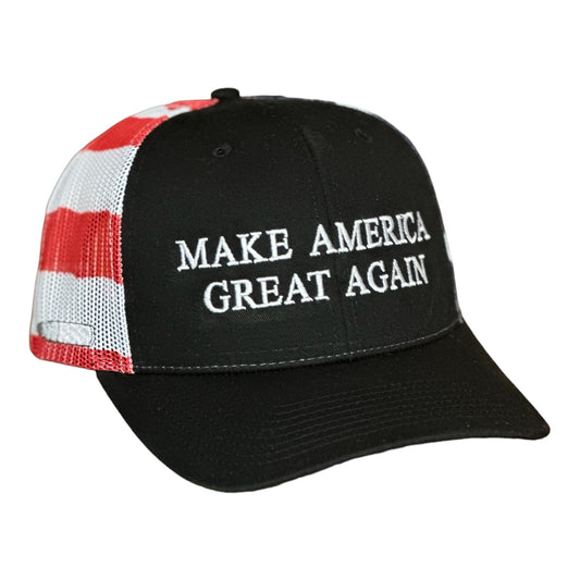 GHC's "MAKE AMERICA GREAT AGAIN" w/5.56 Bullet Stars & Stripes  Black/White