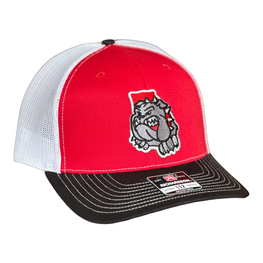 GHC's  Embroidered "Georgia Bulldog State of Mind" Richardson 112/ Varsity Red/White/Black