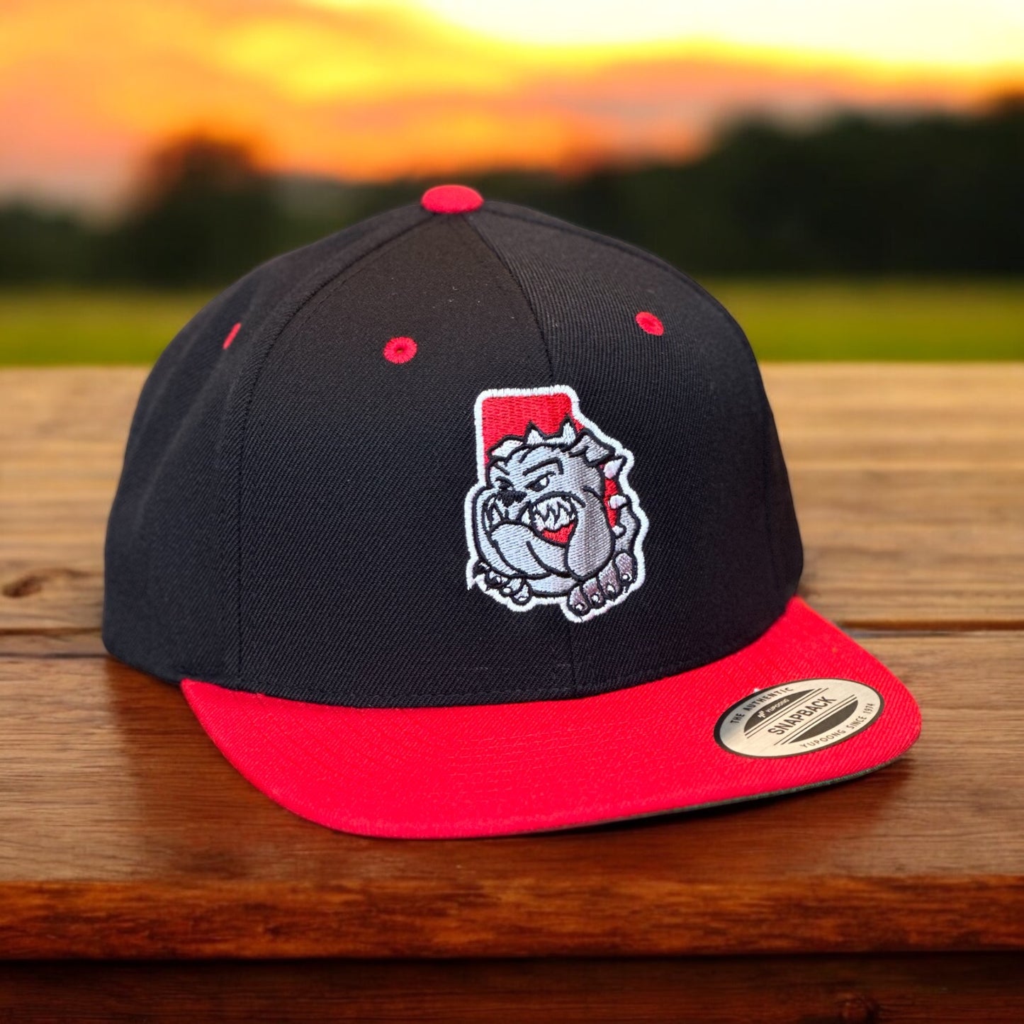 Georgia Hat Company's "Bulldog State of Mind" Snapback Flat Bill Red/Black