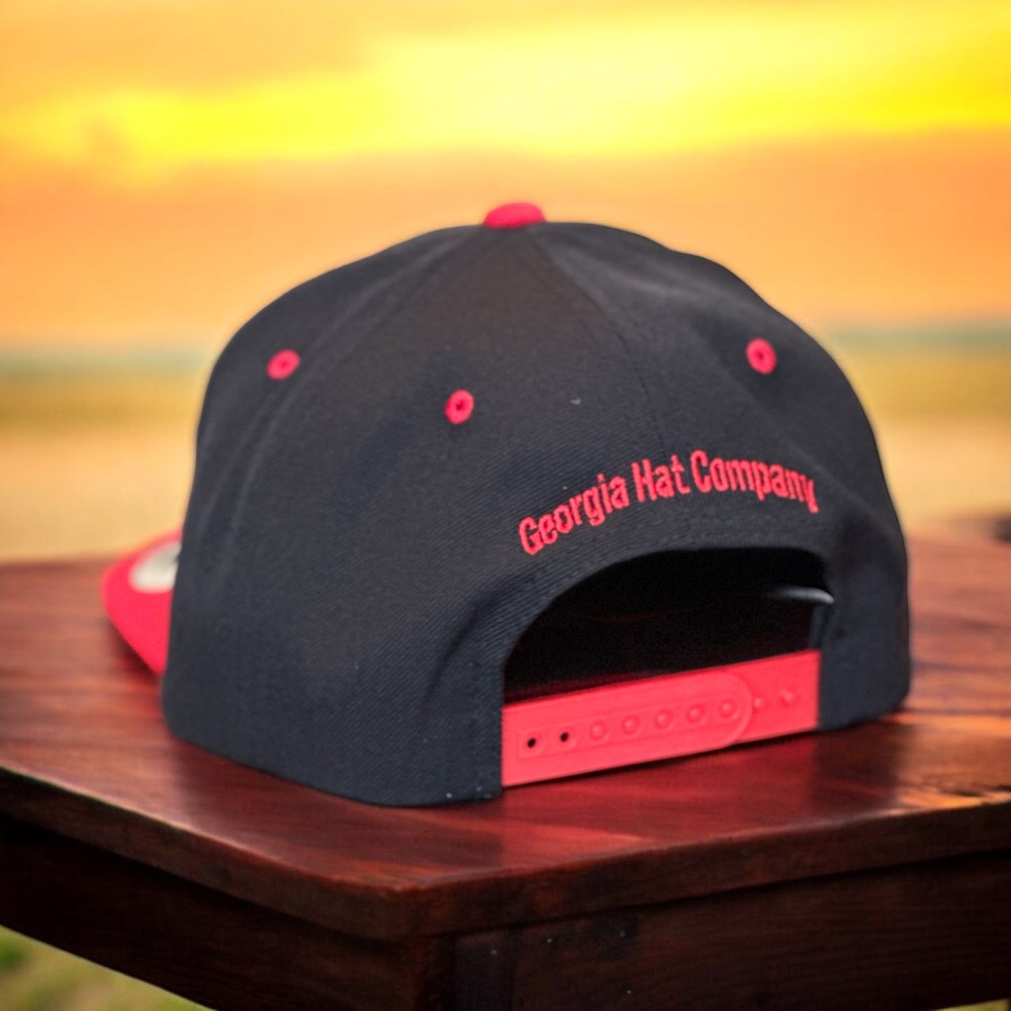 Georgia Hat Company's "Bulldog State of Mind" Snapback Flat Bill Red/Black